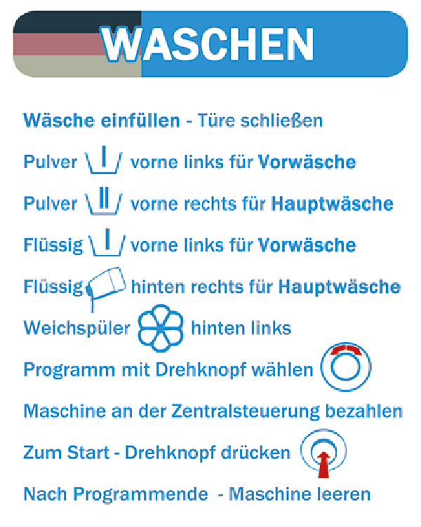 Wasch-Anleitung Brückenstraße